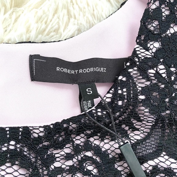 ROBERT RODRIGUEZ•black lace sleeveless shell top 6 NWT - Picture 5 of 7